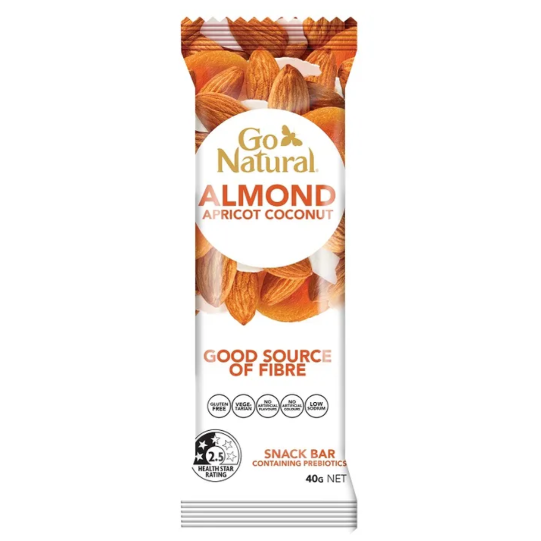 Go Natural Almond Apricot Bar 40g