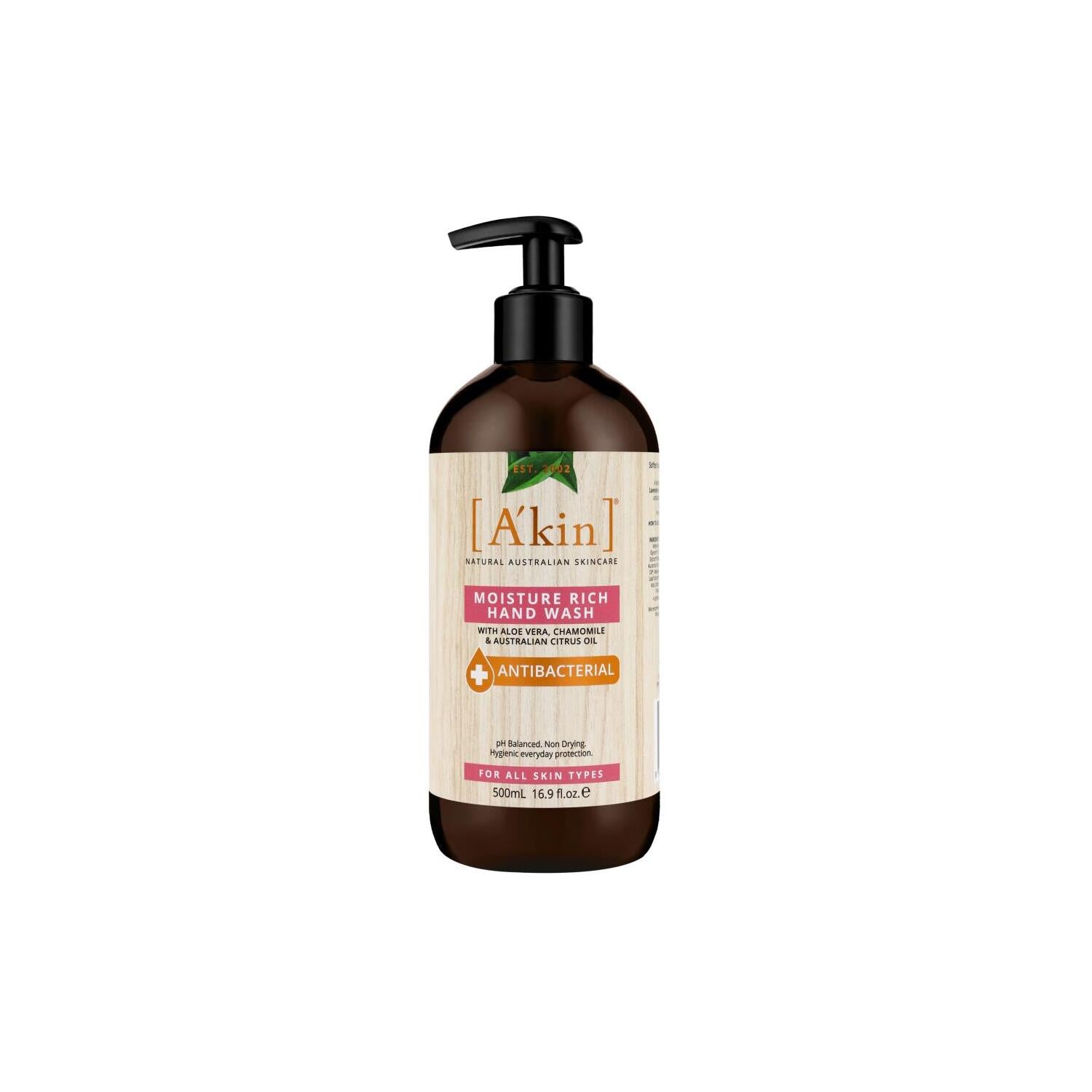 Akin Moisture Rich Hand Wash Antibacterial 500ml