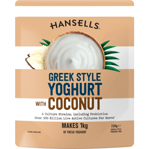 HANSELLS YOGHURT GREEK STYLE WITH COCONUT 220g