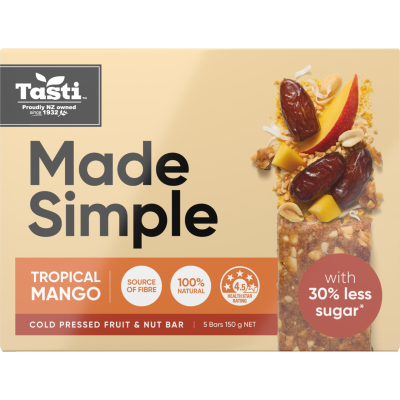 Tasti Made Simple Bar Tropical Mango 150g