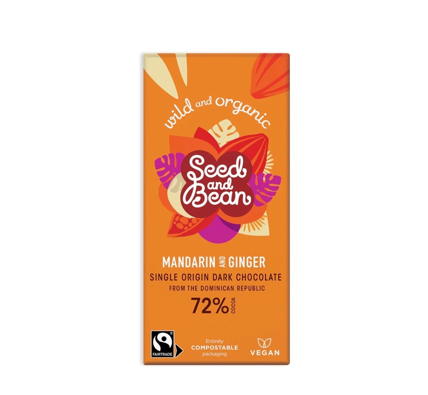 Seed and Bean Mndrn&Gngr Dark 72% 75g