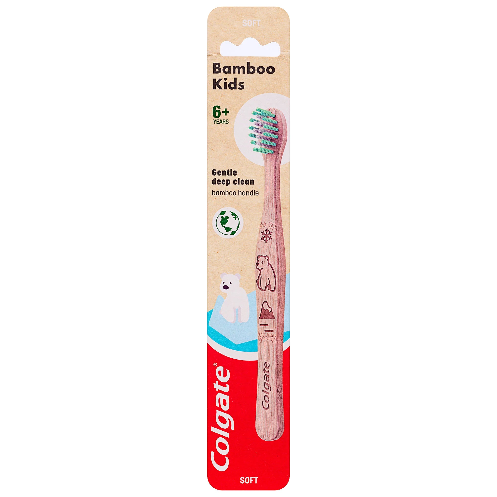 Colgate Toothbrush Bamboo Kids Gentle Deep Clean 6+