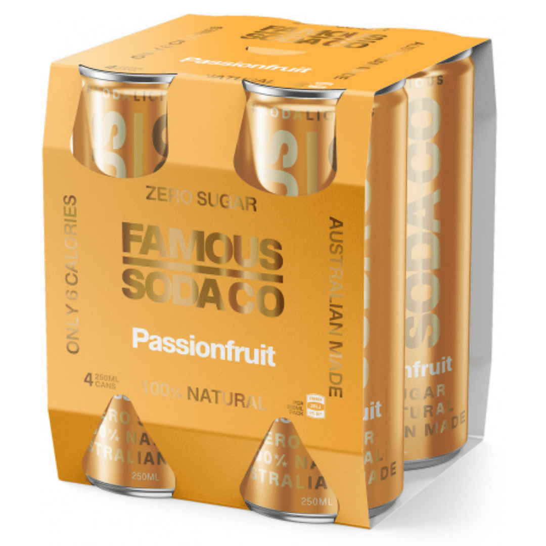 Famous Soda Passionfruit 4x250ml