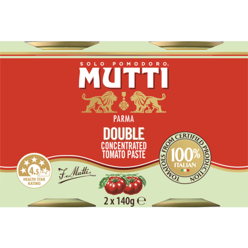 Mutti Dbl Cncntrtd Tomato paste 2x140g