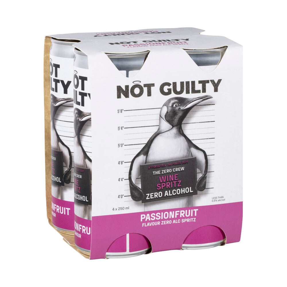 NOT GUILTY ZERO ALC PASSIONFRUIT 4X250ml