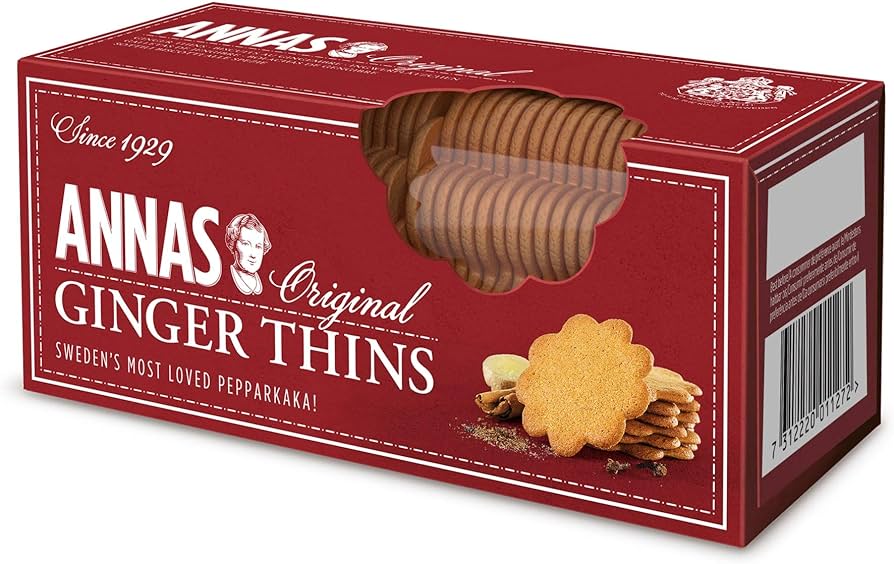 Annas Original Ginger Thins Biscuit 150g