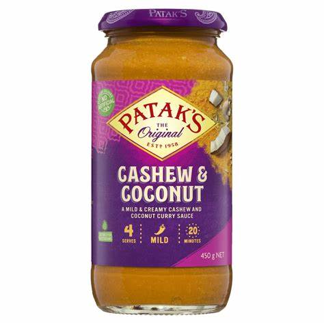 Pataks Cashew & Coconut Curry Simmer Sauce 450g