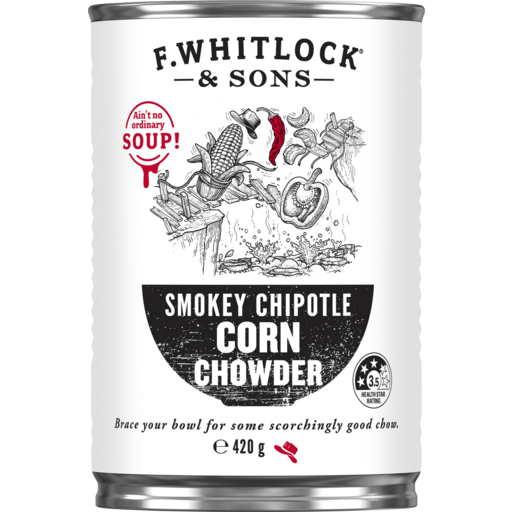 F.Whitlock & Sons Smokey Chipotle Corn Chowder Soup 420g