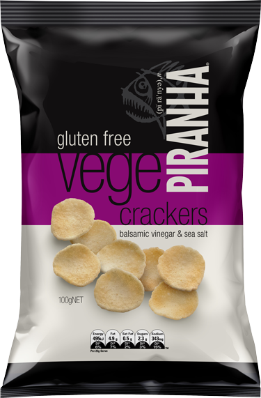 Piranha Vege Crackers Balsamic 100g