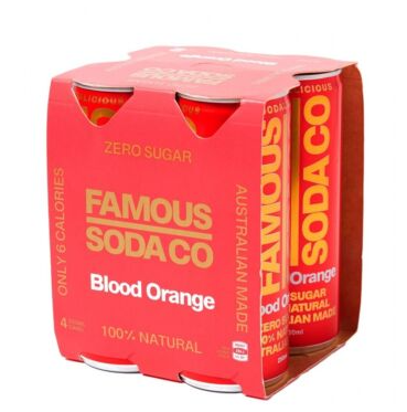 Famous Soda Blood Orange 4x250ml