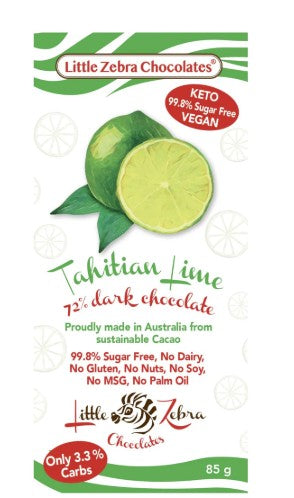 Little Zebra Chocolates Tahitian Lime 72% dark