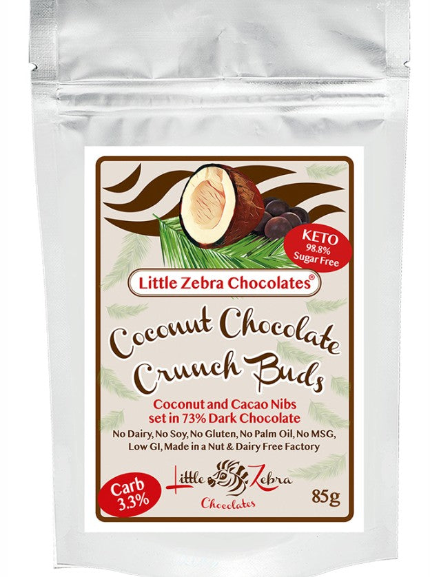 Little Zebra Chocolates Coconut Crunch buds 85g