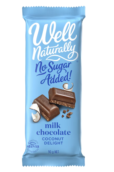 Well Naturally Chocolate Milk Coconut NSA 90g
