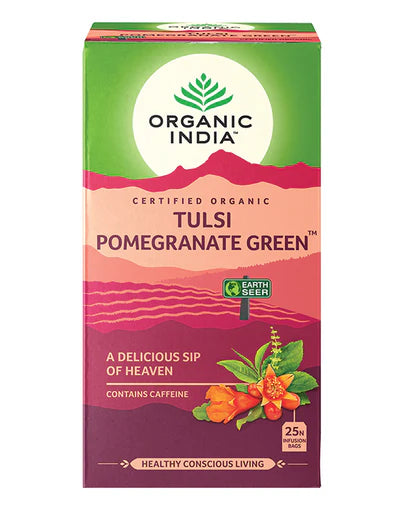 Organic India Tulsi Pomegranate Green 25 Tbags
