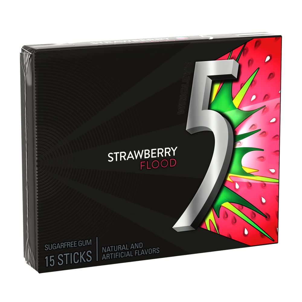 US Wrigley 5 Gum Strawberry 15 Sticks