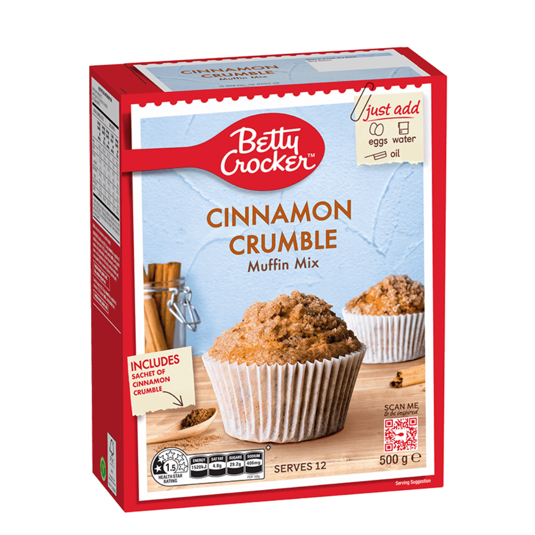Betty Crocker Cinnamon Crumble Muffin Mix 500g
