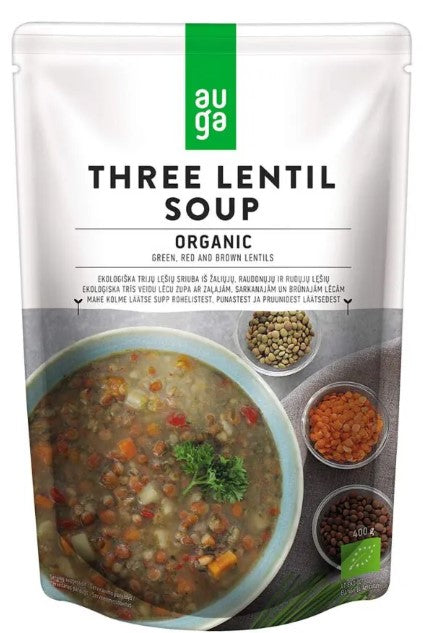 Auga Organic Three Lentil Soup 400g