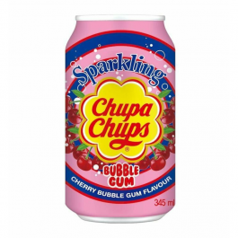 Korean Chupa Chups Cherry Bubble Gum Sparkling Drink 345ml