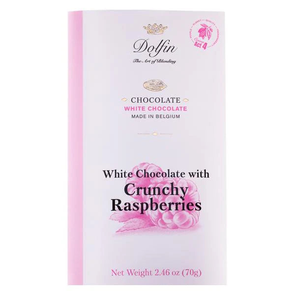 Dolfin Belgian Raspberries White Chocolate 70g