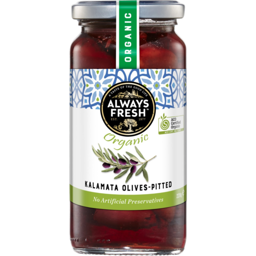 Always Fresh Organic Pitted Olives 220g