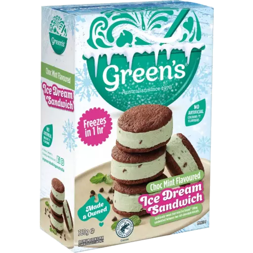 Greens Ice Dream Choc Mint Cookie Dessert Mix 360g