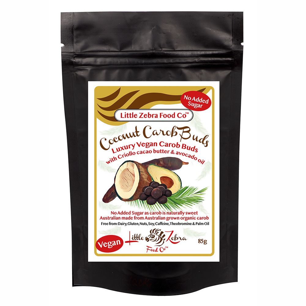 Little Zebra Chocolates Carob Buds Coconut 85g