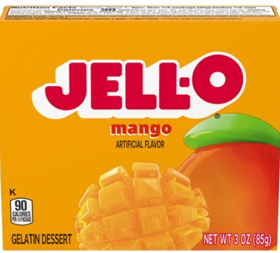 US Jell-O Mango Gelatin Dessert 24x85g