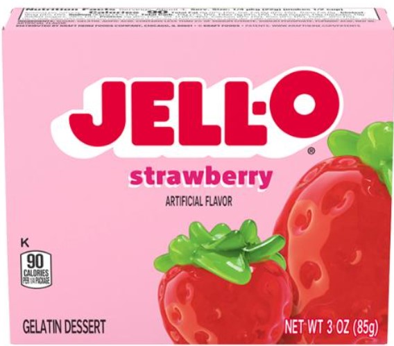 US Jell-O Strawberry Gelatin Dessert 24x85g