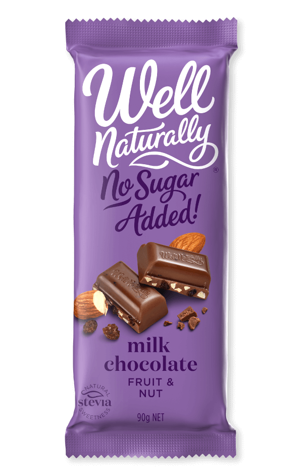 Well Naturally Chocolate Milk Fruit & Nut NSA 90g