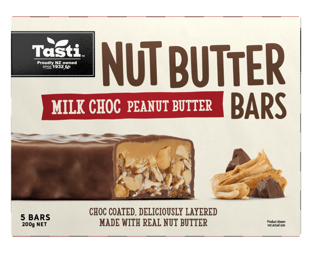 Tasti Nut Butter Bars Milk Choc Peanut Butter 200g