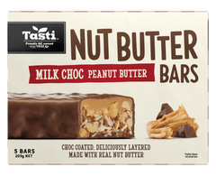 Tasti Nut Butter Bars Milk Choc Peanut Butter 200g