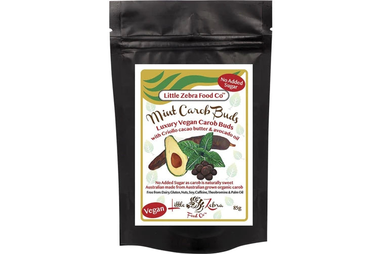 Little Zebra Chocolates Carob Buds Mint 85g