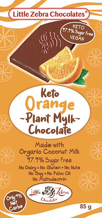 Little Zebra Chocolates Chocolate Plant Mylk Orange 85g