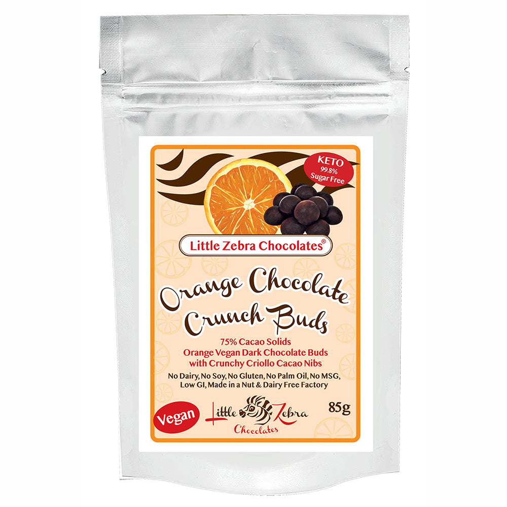 Little Zebra Chocolates Orange Chocolate Crunch Buds 85g