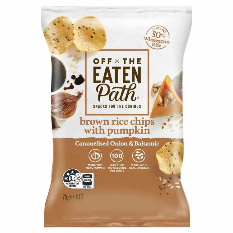 Off The Eaten Brown Rice Chips S&P 75g