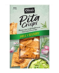 Olinas Bakehouse Pita Crisps Garlic & Rosemary 100g