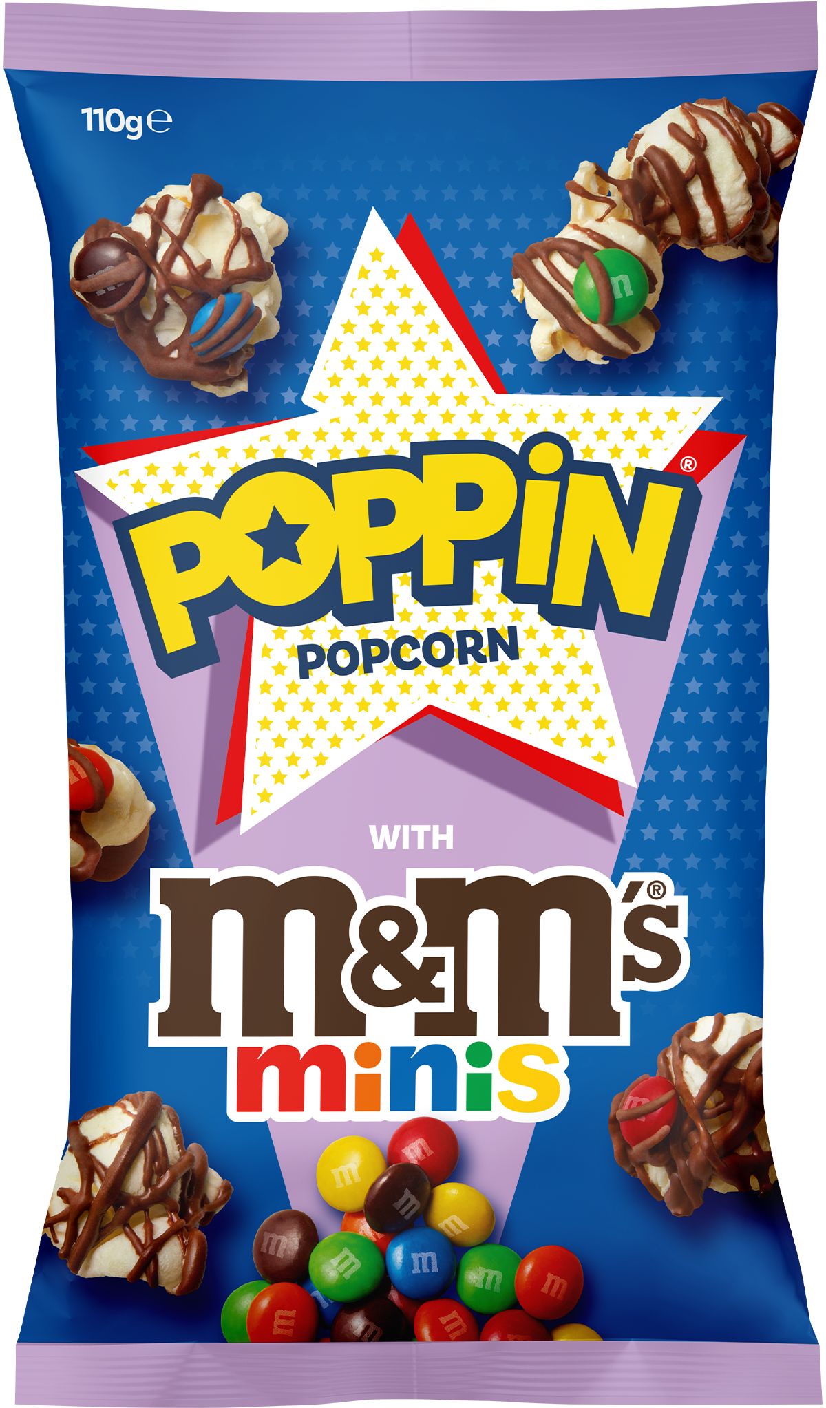 Poppin popcorn with m&m's minis 75g