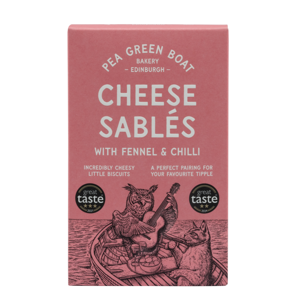 Pea Green Boat Cheese Sables with Fennel and Chilli 80g
