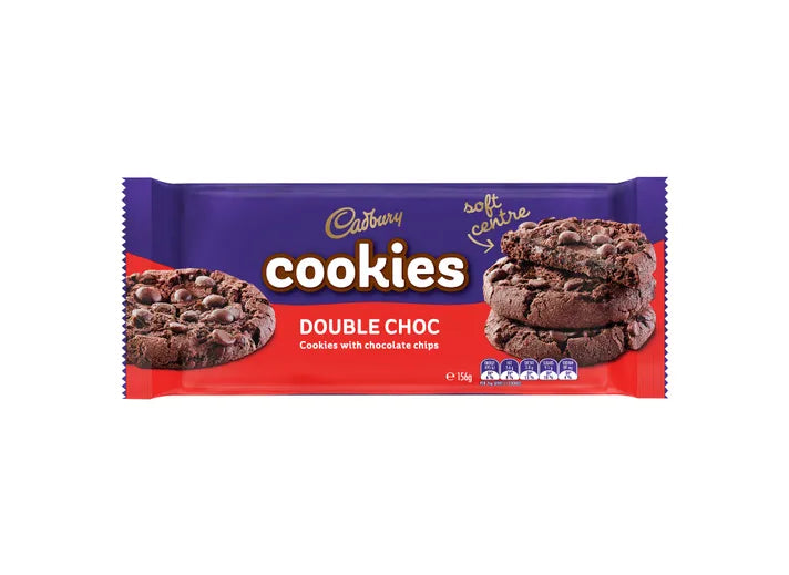 Cadbury Cookies Soft Double Choc 156g