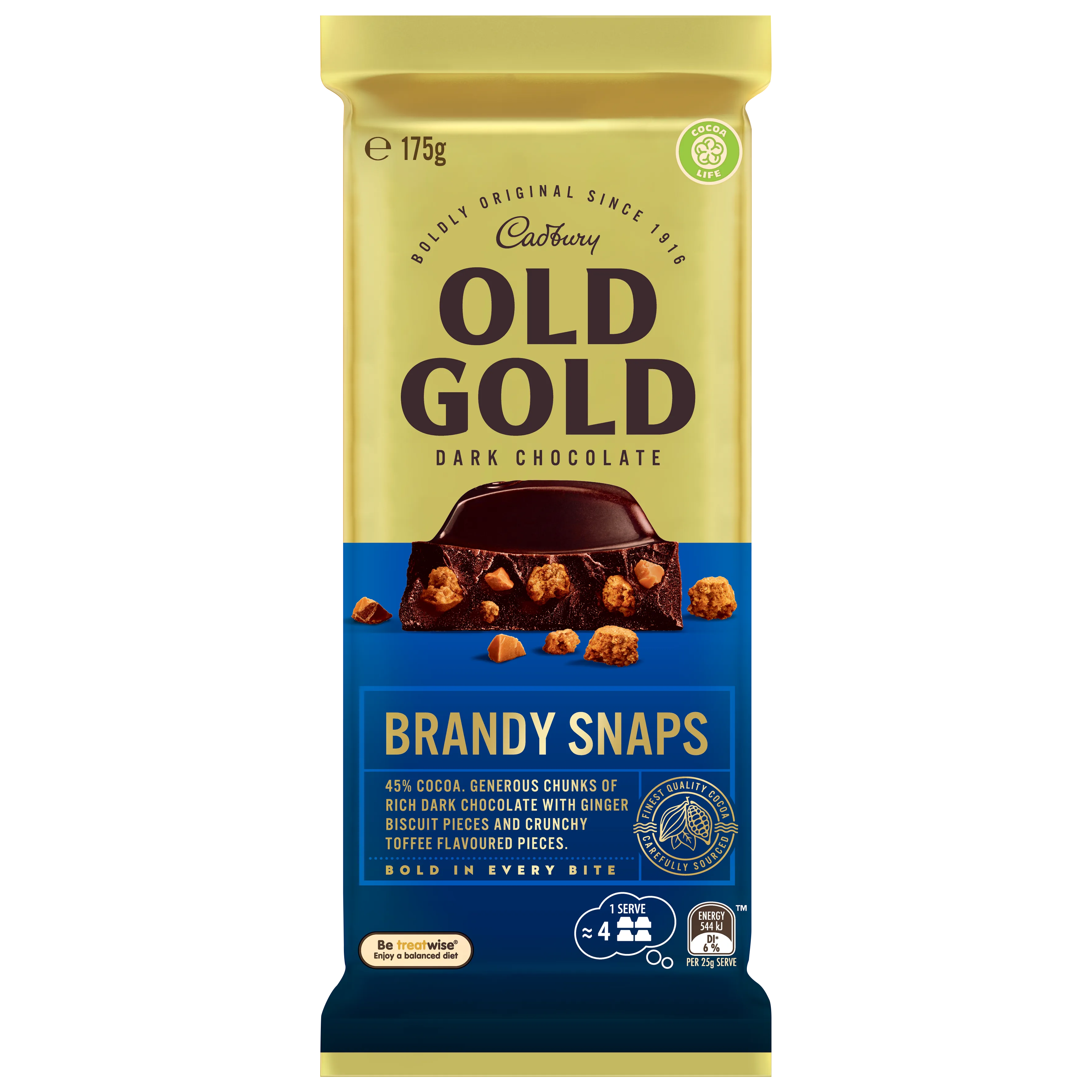 Cadbury Old Gold Brandy Snaps Dark Choc 175g