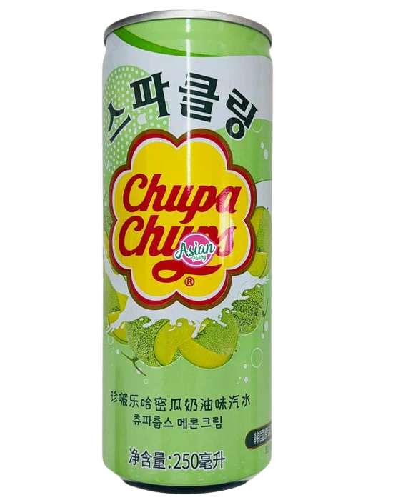 Korean Chupa Chups Melon & Cream Sparkling Drink 345ml