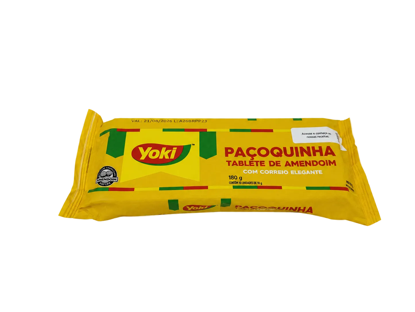 Yoki Sweet Peanut Blocks Pacoquinha Tablete 180g