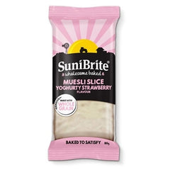 SuniBrite Yoghurt Strawb Muesli Slice 80g