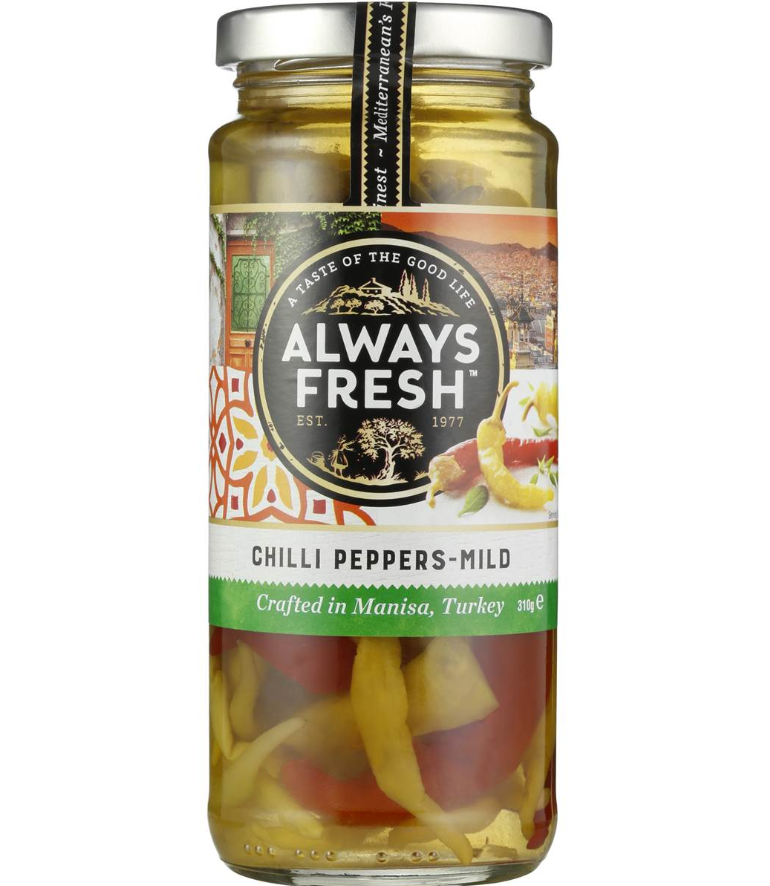 Always Fresh Chilli Peppers Mild 310g