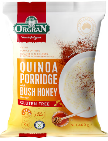 Orgran Quinoa Porridge Honey G/F 400g