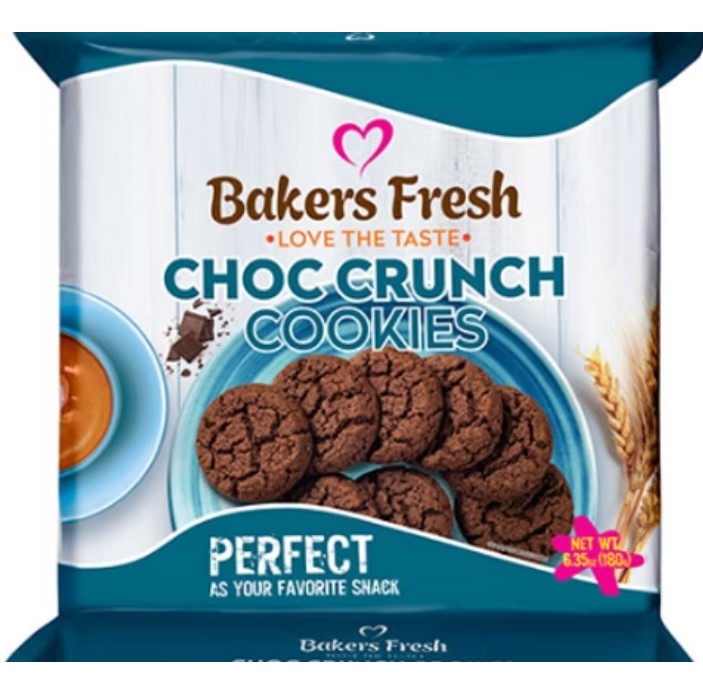 BAKERS FRESH CHOC CRUNCH COOKIES 180 G