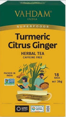 Vahdam Tumeric Citrus Ginger 18Tea Bags 36g