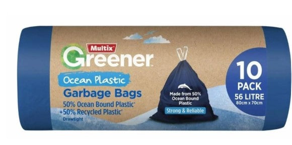 Multix Greener Garbage Bag 10pk 56L