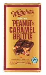 Whittakers Chocolate Peanut Caramel Brittle 250g