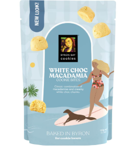 Byron Bay White Choc Macadamia Cookie Bites 100g